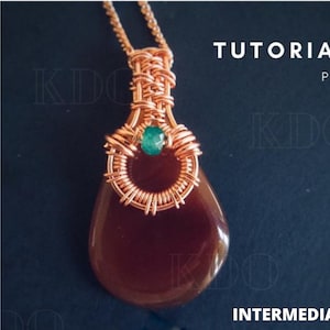 Bohemian Eye Pendant Tutorial, How to Wire Wrap a Front Drilled Bead Pendant, How to wire weave a necklace, wire wrap tutorial, Jewelry