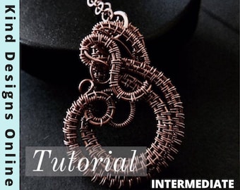 Wire wrap Tutorial Necklace Tutorial Pendant Jewelry Tutorials Wire Woven pdf digital download DIY Jewelry kit tutorials wire wrapping kit