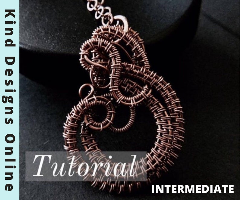 Wire wrap Tutorial Necklace Tutorial Pendant Jewelry Tutorials Wire Woven pdf digital download DIY Jewelry kit tutorials wire wrapping kit image 1