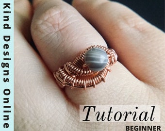 Third Eye Ring Tutorial - DIY jewelry - Tutorial Wire Wrapped Jewelry - Wire Wrapped Ring Tutorial - DIY Crafts - Petite Rings Wire Weaving