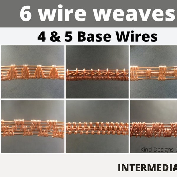 Wire Wrapping Tutorial, 4 & 5 base wires weaves, wire weaving tutorial, Wire Wrap tutorial, wire jewelry tutorials, wire wrap patterns, DIY