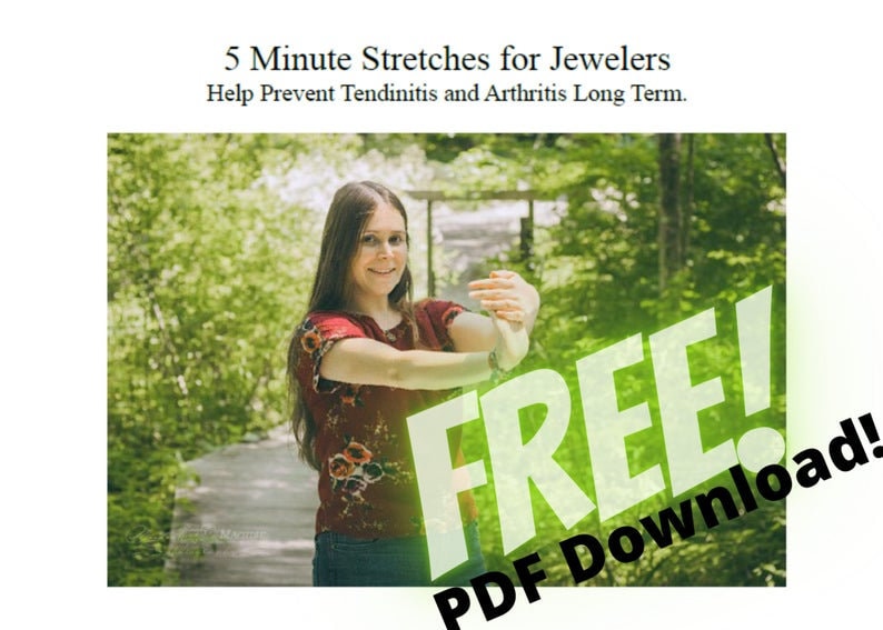 May include: A woman in a floral shirt stretches her arms in a park. The text "FREE! PDF Download!" is superimposed on the image.