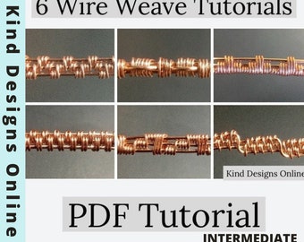 6 Wire Weave Tutorials - Wire wrap pattern tutorials - 3 Base Wire Weaves - Wire Wrapped Jewelry Tutorial Beginner & Intermediate - DIY