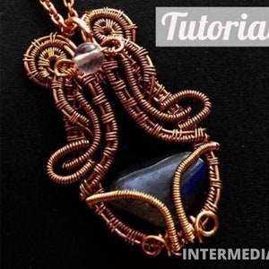 wire wrapped pendant tutorial Symmetrical Wire Wrap Tutorial Jewelry Making PDF Wire Weaving Tutorial DIY  Christmas Gift Digital Download