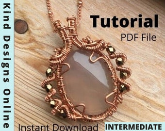 Cascading Coils Anhänger Anleitung - Cabochon draht wickeln - Lerne kopfiges wickeln mit Perlen - DIY Geschenk - Schmuckherstellung Tutorial Projekt