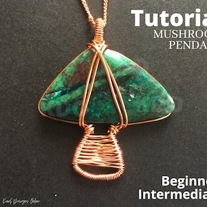 Mushroom Pendant Tutorial Wire Tutorials for Beginners Wire Wrap Tutorial Wire Wrapping Tutorials Wire Weaving Tutorial Wire Wrap Jewelry <3