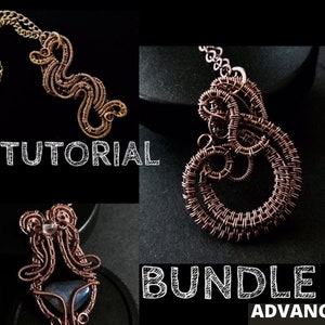 Three Wire Wrapped Necklace Tutorial Wire Weaving tutorial wire wrapping tutorial diy jewelry kits for Teenagers Advanced wire wrapping gift