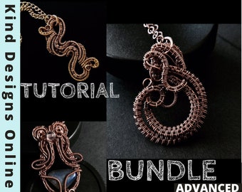 Three Wire Wrapped Necklace Tutorial Wire Weaving tutorial wire wrapping tutorial diy jewelry kits for Teenagers Advanced wire wrapping gift