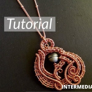 Roiling Coils Instant Download PDF Tutorial - DIY Crafts - Wire Weaving Tutorial - Jewelry Making Tutorial - Intermediate Wire wrap Pendant