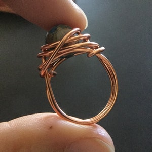 Swirling Ring Easy Wire Tutorial For Beginner Wrappers Wire Wrapped Jewelry Tutorials for Beginners How to Make Rings DIY Rings image 2