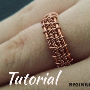 Debonair Ring - Mens Ring Tutorial - Początkujący wire wrapping - Wire Weaving Tutorial - Unisex ring Tutorial - Wire Ring Tutorial - Wire Weaving Tutorial
