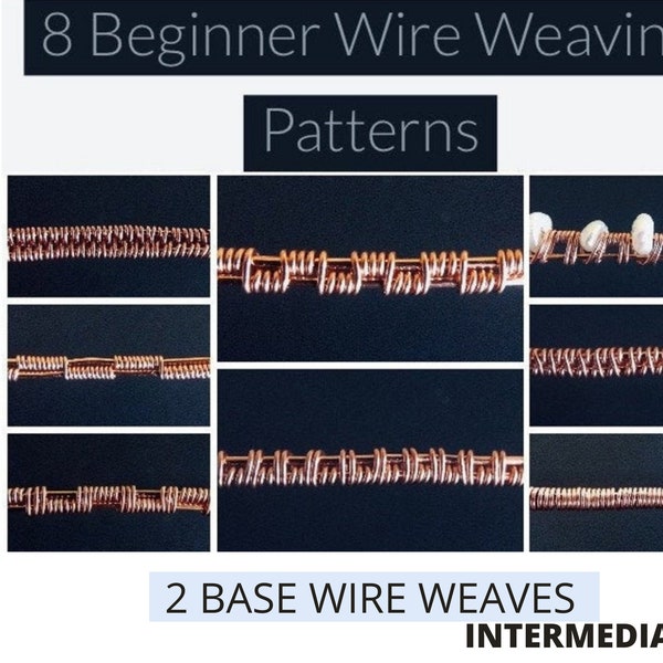 8 Beginner Wire Weaving Tutorial- 2 Base Wires - PDF download - How to make Wire Wrap - Wire Wrapped Jewelry - Make your own gift - Create