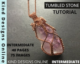 Draht gewickelter Anhänger, Drahtsteinhalskette, Draht gewickelter Anhänger, Schmuckherstellungsset