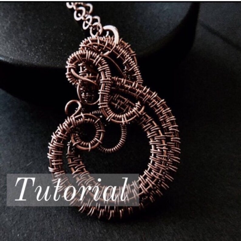 Wire wrap Tutorial Necklace Tutorial Pendant Jewelry Tutorials Wire Woven pdf digital download DIY Jewelry kit tutorials wire wrapping kit image 9