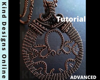 Octopus Medallion Tutorial, Cthulhu inspired, Wire Wrapping Tutorial, Sea Animal diy, Unisex jewelry, Wire men's Pendant Tutorial, Squid PDF