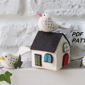 PDF-patroon om een vilten vogel/vilt vogelornament/instant download/baby mobiel vogelpatroon te maken