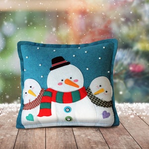 Weihnachtsbaum Deko,Schnittmuster für Weihnachtskissen,Schneemann Weihnachtskissen