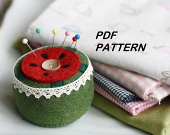 Pastèque Pincushion/ Pincushion /Pincushion pattern/Fruit Cushion/Hand made/hand couture/décoration de la maison/PDF Pattern