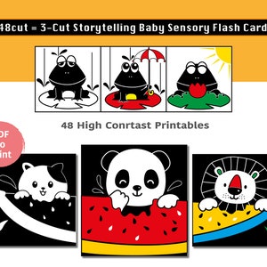 Storytelling Baby Sensory Flash Cards/Sensory Cards for Babies /Flash Cards/Contrast Cards for Baby Newborn  /  Gift Baby/INSTANT DOWNLOAD