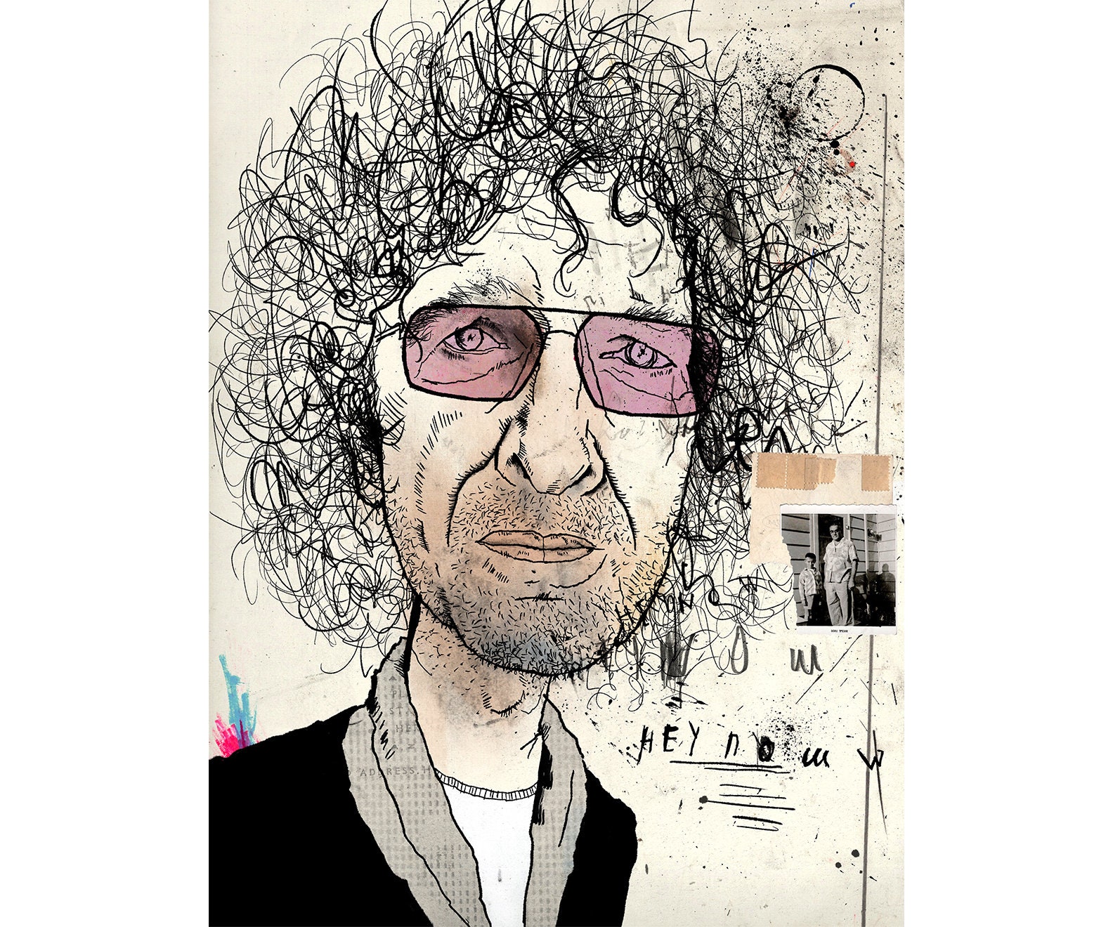 Howard Stern Fine Art Print of an Original Illustration pic