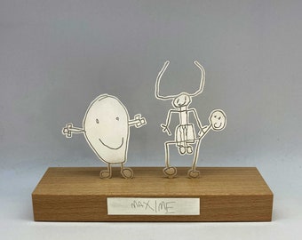 Handmade silver personalized tabletop sculptures, gifts from your child's art, unique gift, gift for her, gift for him, kids art, sculpture