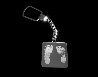 Personalized Keychains, Custom made sterling silver keychains from your children's drawings, one-of-a-kind gift, gift for him