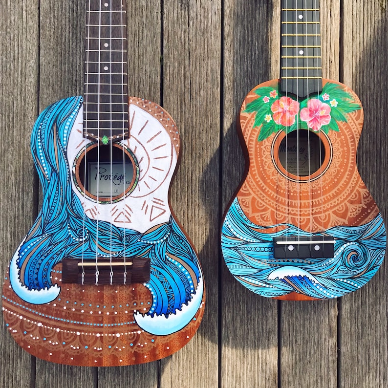 Moana Ukulele Hand Painted Ukuleles Personalised by Coral Etsy