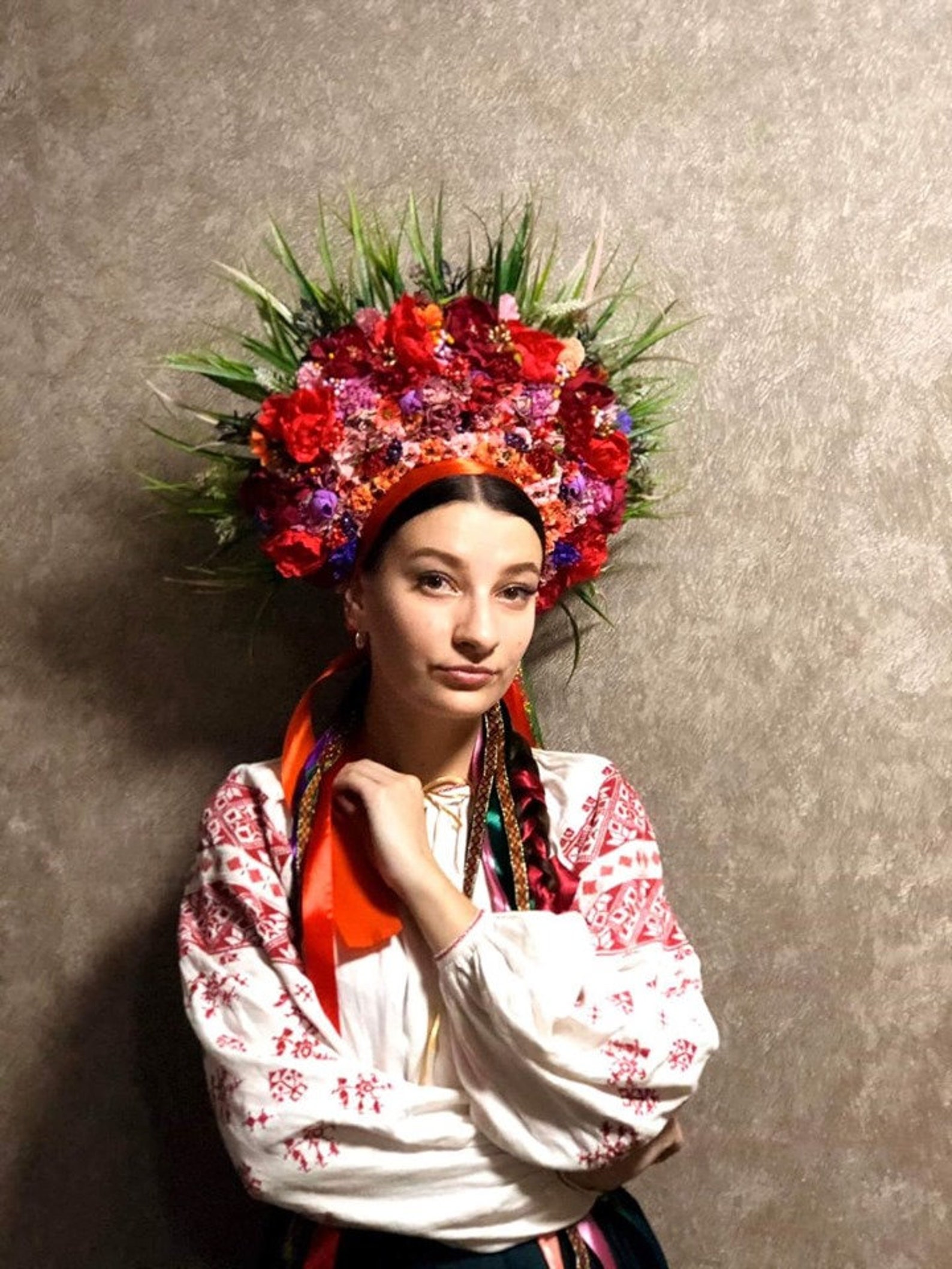 Ukrainian Flower Crown Ukraine National Hair Wreath Bride Etsy UK