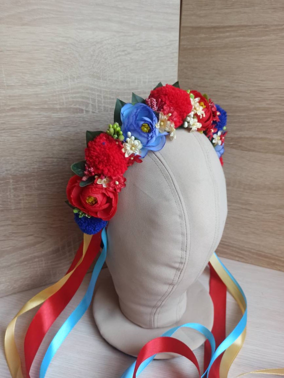 Ukrainian Flower Crown Ukrainian Wreath Flower Crown for a Etsy