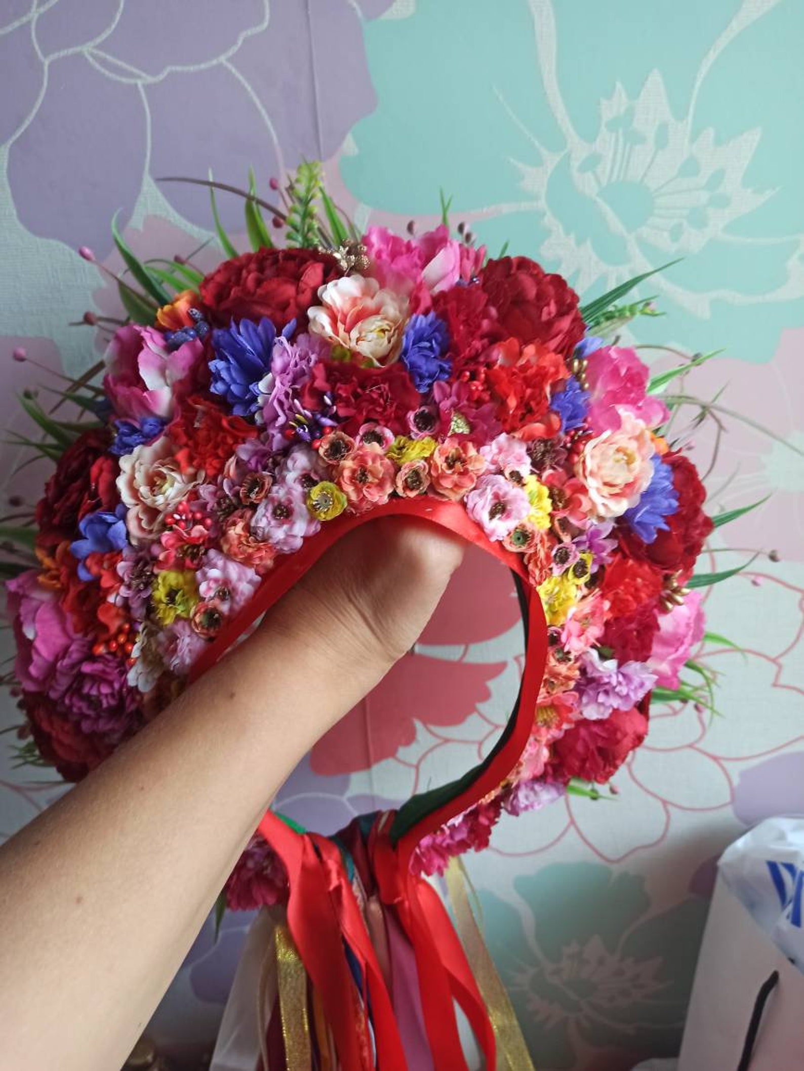 Ukrainian Flower Crown Ukraine National Hair Wreath Bride Etsy UK