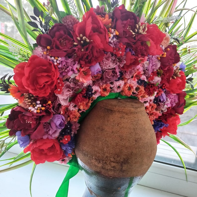 Ukrainian Flower Crown Ukraine National Hair Wreath Bride Etsy