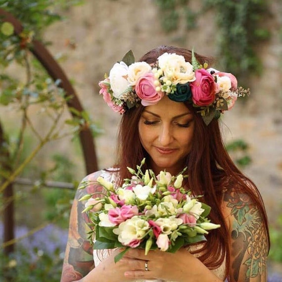 big flower crown