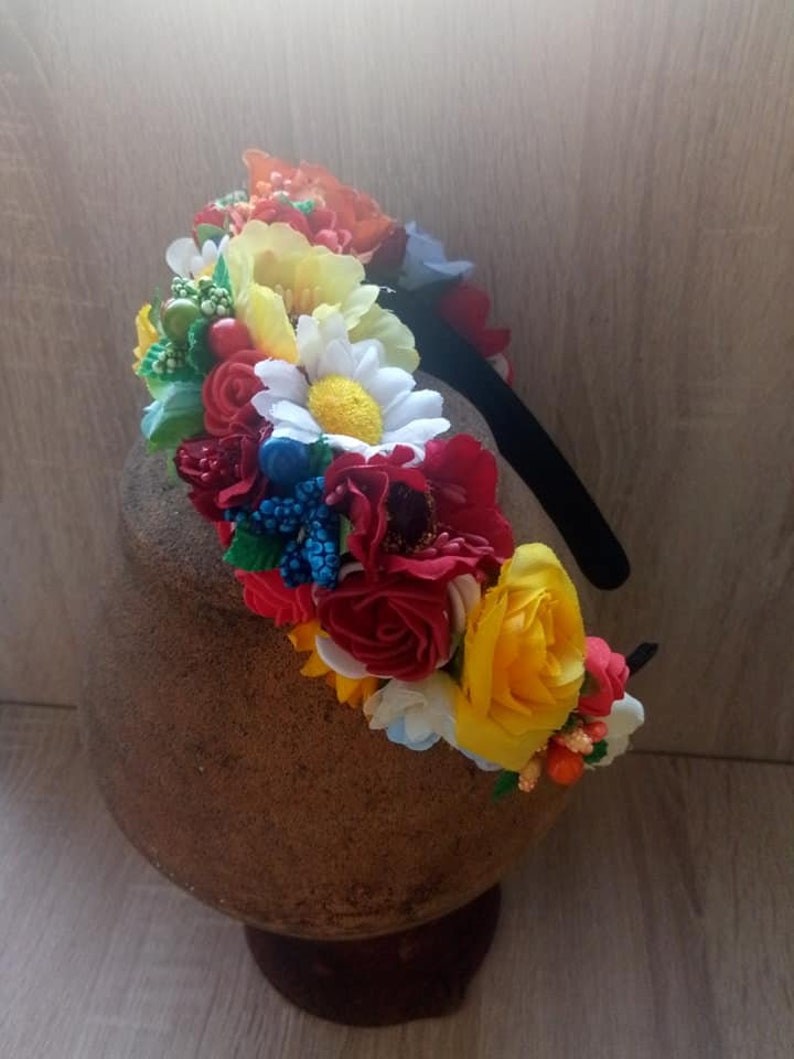 Ukrainian Floral Crown Ukrainian Headband Ukrainian Flower Etsy