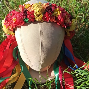 Summer Flower Crown, Ukrainian Flower Tiara, Floral crown, Flower Halo, Bohemian flower crown, Bridal Crown, Flower girl Crown, Floral