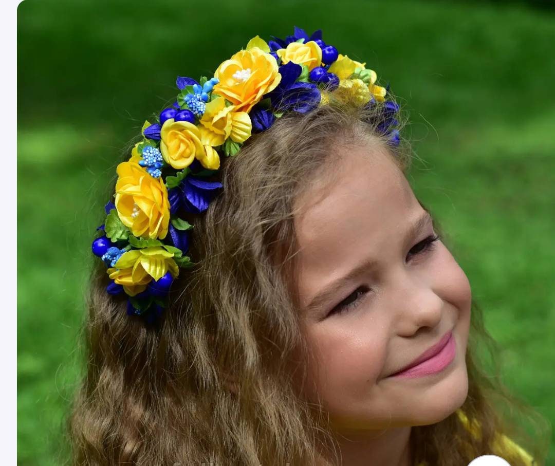 Ukrainian Flower Crown Ukraine National Hair Wreath Bride Etsy