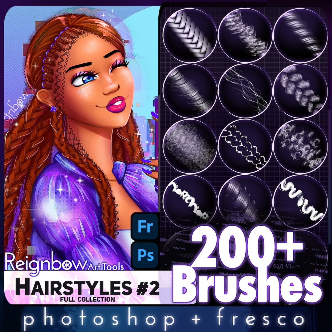 200 Hair Brushes & Clip Studio Paint Hair Brushes Ultimate