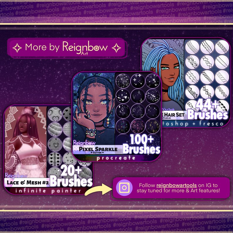 Procreate Illustration Glitter Brushes, Procreate Light Brush