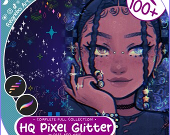 100 Procreate Glitter Brushes, Bokeh Brushes for Procreate Dreams, Bokeh Overlay, HQ Pixel Art Glitter Brushes, Glitter Stamp Brushes