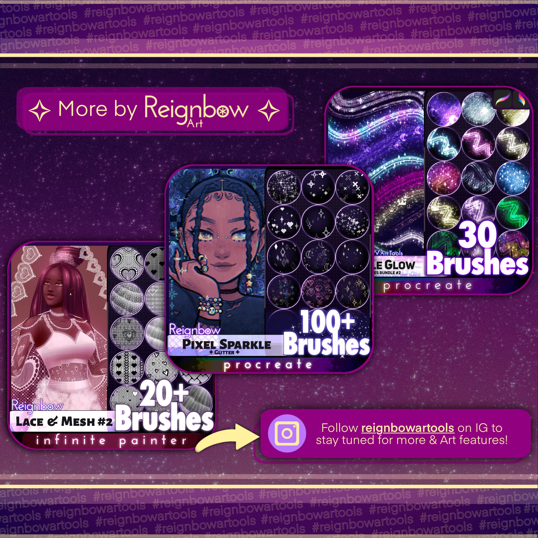 Procreate Illustration Glitter Brushes - Premium Texture Bundle ...