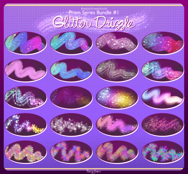 Procreate Illustration Glitter Brushes - Premium Texture Bundle ...