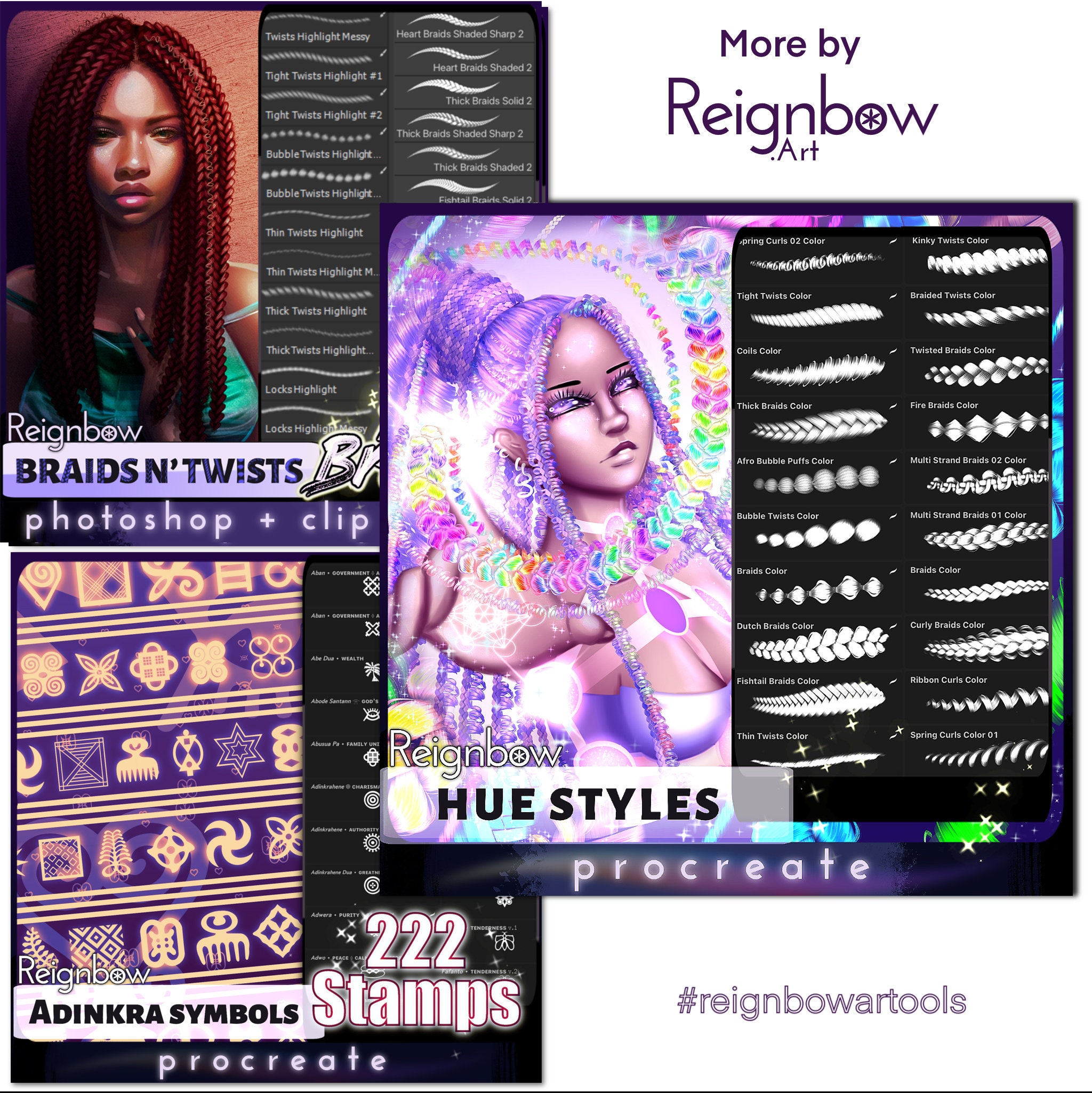 Hair Brushes / Clip Studio Paint Hair Brushes Etsy