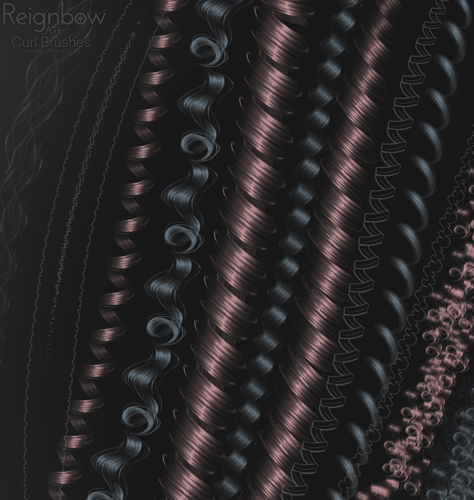 Hair Brushes / Clip Studio Paint Hair Brushes Etsy