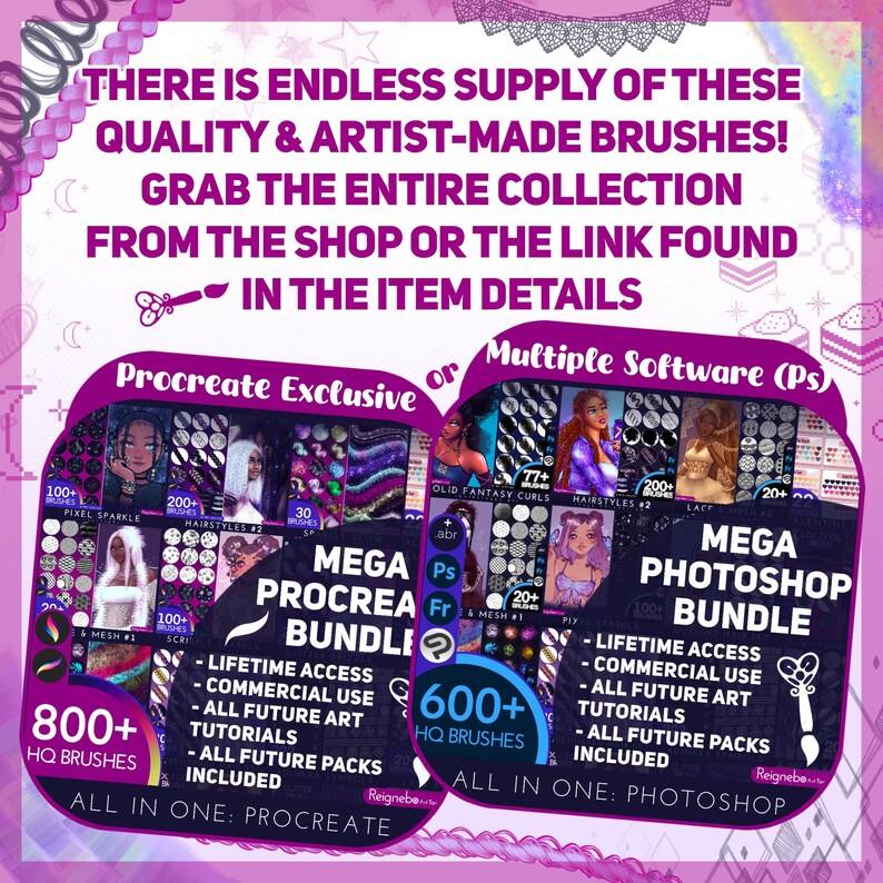 Procreate Illustration Glitter Brushes - Premium Texture Bundle ...