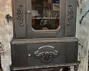 Gothic China Cabinet Vampire Crow Furniture