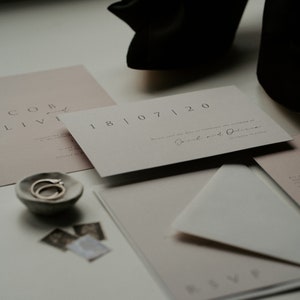 Modern, Stylish, Minimal Wedding Invitation, Custom Wedding Invite. Colours can be changed, Simple Contemporary Wedding Invite Olivia image 7