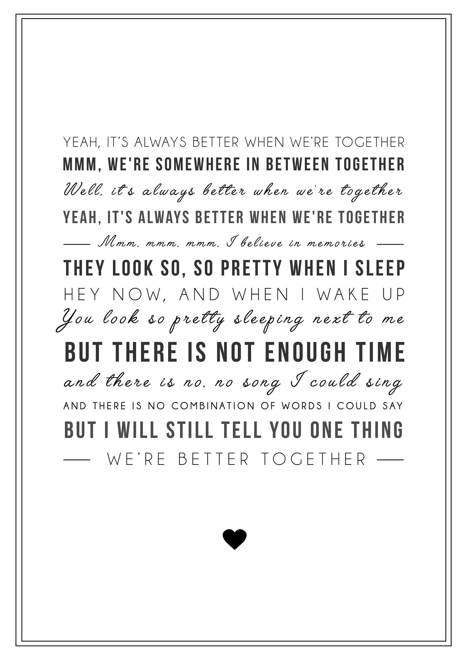 Jack Johnson 'better Together' Song Lyrics - Etsy UK