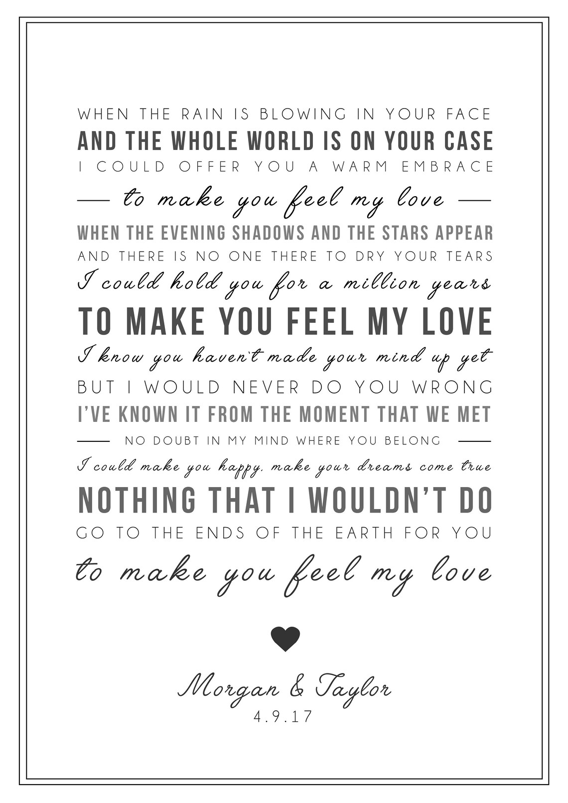 Adele Make You Feel My Love Lyrics Deutsch