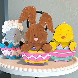 Easter Tiered Tray, Spring Tiered Tray, Easter Tray Fillers, Bunny tier Tray, Tiered Tray decor, Easter Home decor, Spring tier tray decor