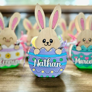 Personalized Easter Tiered tray mini baskets, Spring Tiered Tray, Easter Tray Fillers, Bunny tier Tray, Tiered Tray Decor, Easter Home decor