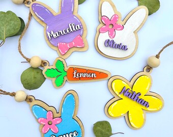Easter basket carrot tag, Personalized Easter Basket Name Tag, Custom Easter Tag, Carrot Easter Tag  Custom Carrot Tag, Carrot bunny ears